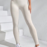 Eclipse Ribbed Sculpt Leggings - Light Grey