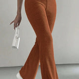 Caramel Ribbed Lounge Pants