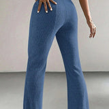 Blue Ribbed Lounge Pants