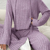 Lilac Serenity Ribbed Lounge Set