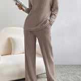 Beige ChillFit Ribbed Set