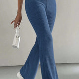 Blue Ribbed Lounge Pants