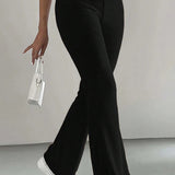 Black Ribbed Lounge Pants