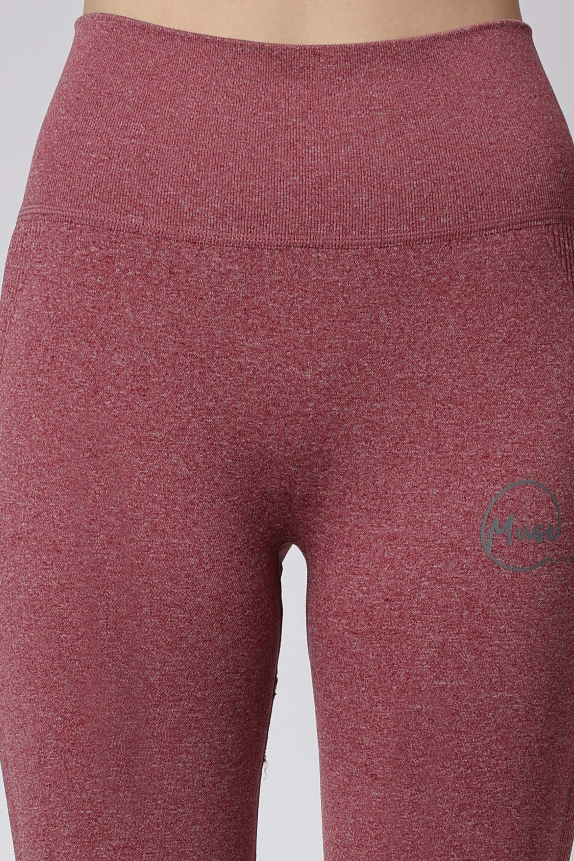 Women's Muse Seamless Leggings - Dark Red – Fit Mentor Activewear Pvt. Ltd.