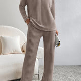 Beige ChillFit Ribbed Set