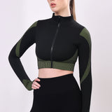 Luxe Textured Crop Jacket - Green