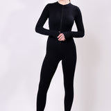 Elevate Zip-Front Active Jumpsuit - Black