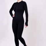 Elevate Zip-Front Active Jumpsuit - Black