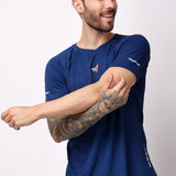 Apex Men's Workout Tee - Navy Blue