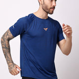 Apex Men's Workout Tee - Navy Blue