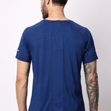 Apex Men's Workout Tee - Navy Blue