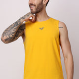 Men's Cotton Tank Top - Yellow